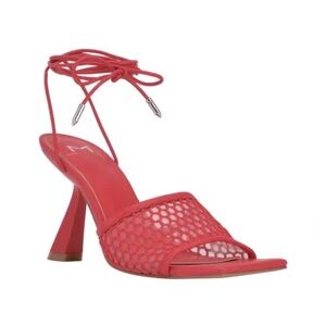 MARC FISHER $159 Women’s Dallyn Ankle Tie Sandal Pink Heel Shoes Size 6.5 M New